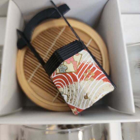 Vintage Japanese Crystal Tea Cups Maple Leaf design‎ in original packaging - Picture 5 of 7